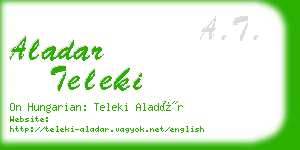 aladar teleki business card